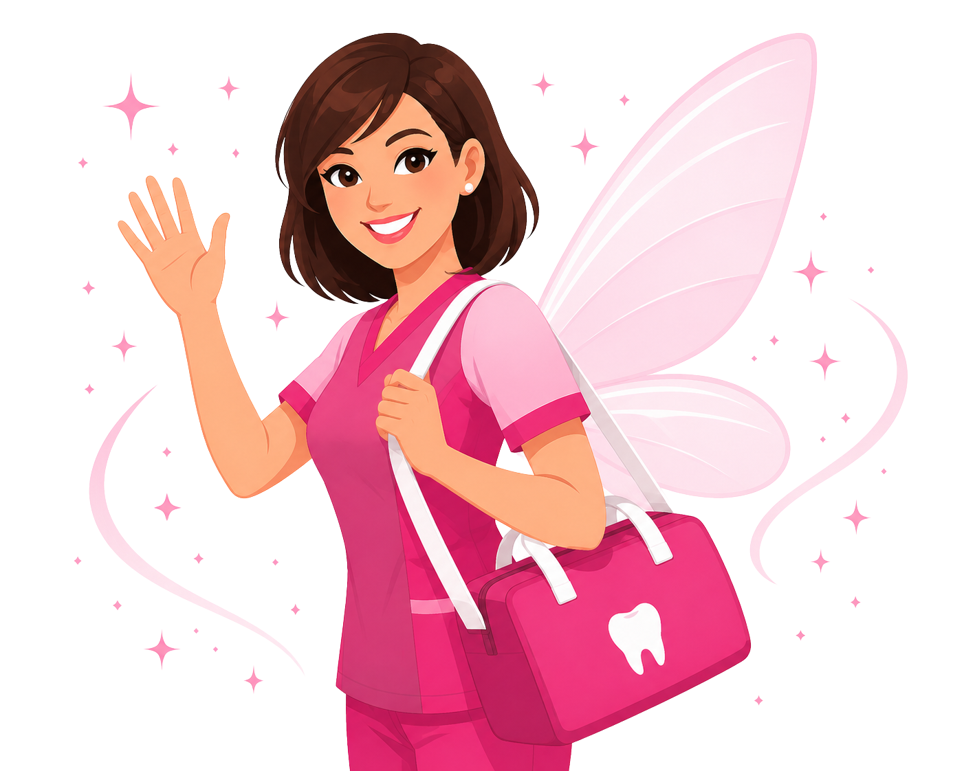 Jo, The Sparkle Fairy dental hygienist